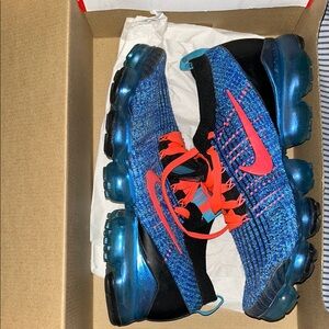 Nike Vibrant Blue and Red Flyknit Sneakers